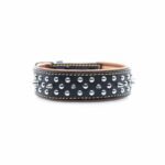 Pawgarden Lederen Hondenalsband met Spikes - Wit