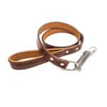 Comfort Lederen leiband - Bruin